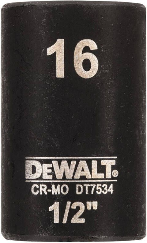DeWalt Accessoires Impact dop 16mm 1 2" (Kort 38mm) DT7534-QZ