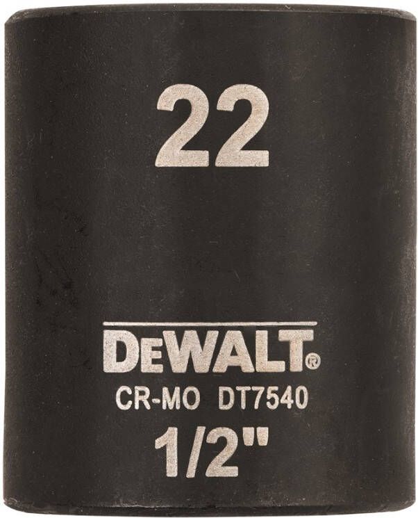 DeWalt Accessoires Impact dop 22mm 1 2" (Kort 38mm) DT7540-QZ