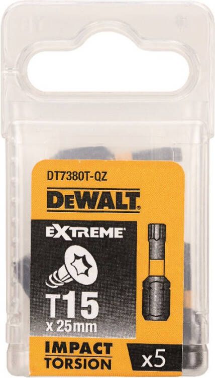 DeWalt Accessoires IMPACT Torsion 25mm Torx T15 DT7380T-QZ