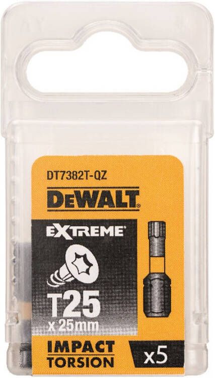 DeWalt Accessoires IMPACT Torsion 25mm Torx T25 DT7382T-QZ