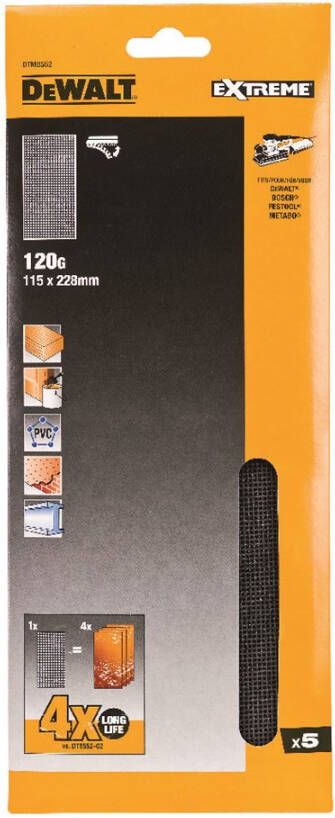 DeWalt Accessoires Mesh schuurgaas 115x228mm K120 DTM8552-QZ