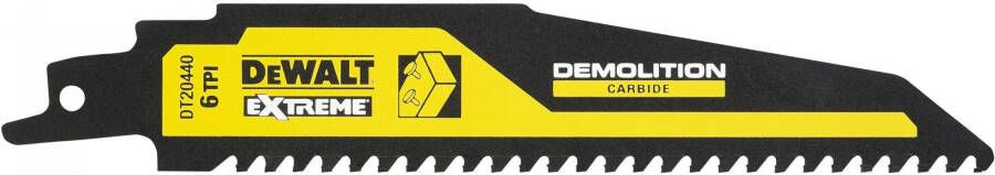 DeWalt Accessoires Reciprozaagblad Carbide | 152x4 2 mm | hout met spijkers DT20440-QZ