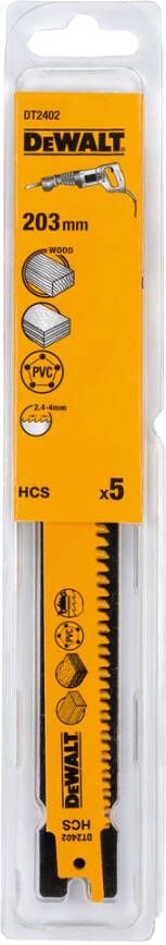 DeWalt Accessoires Reciprozaagblad HCS 203x2 4-4 0 Hout S2345X DT2402-QZ