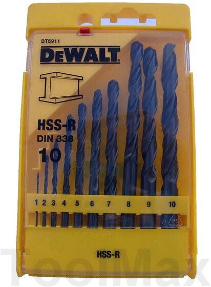 DeWalt Accessoires Set HSS-G 10-dlg. 1-10mm DT5921-QZ