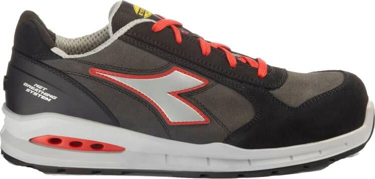 Diadora Werkschoen Run Net AB 181148 S3S C9034 | Asphalt silver red C9034 | 8053607620906