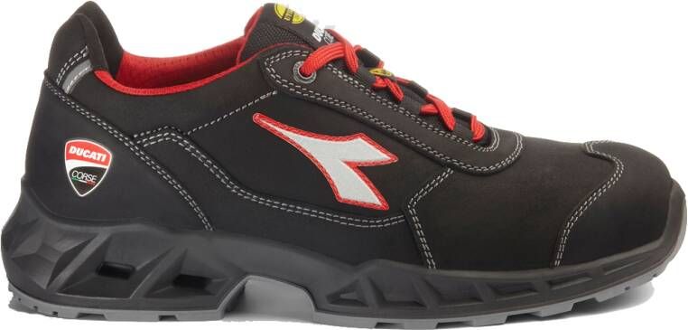 Diadora Werkschoen Shark Engine Low 181226 S3S | Zwart Rood | 8053607618521