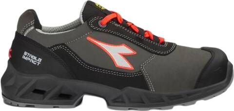 Diadora Werkschoen Shark Sta Imp Leat Low 181161 S3S C4115 | Black Red Fluo C4115 | 8053607617265