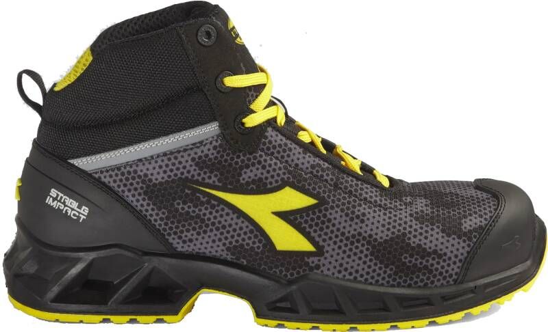 Diadora Werkschoen Shark Stable Imp Mid S3S 181157 | Zwart Geel | 8053607618149