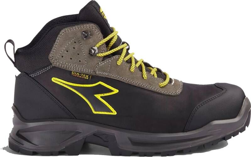 Diadora Werkschoen Sport Diatex Mid 181120 S3 (Zwart Grijs) | Zwart Staal Grijs | 8053607613434
