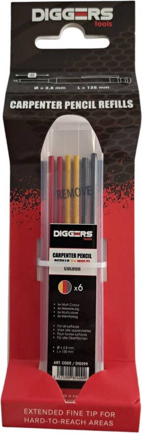 Diggers 6 Mix Navullingen Markeerpotlood DIG044