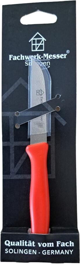 Diggers Keukenmes | 18 cm | Kunstof Handvat | Recht | RVS | Rood Handvat DIG500