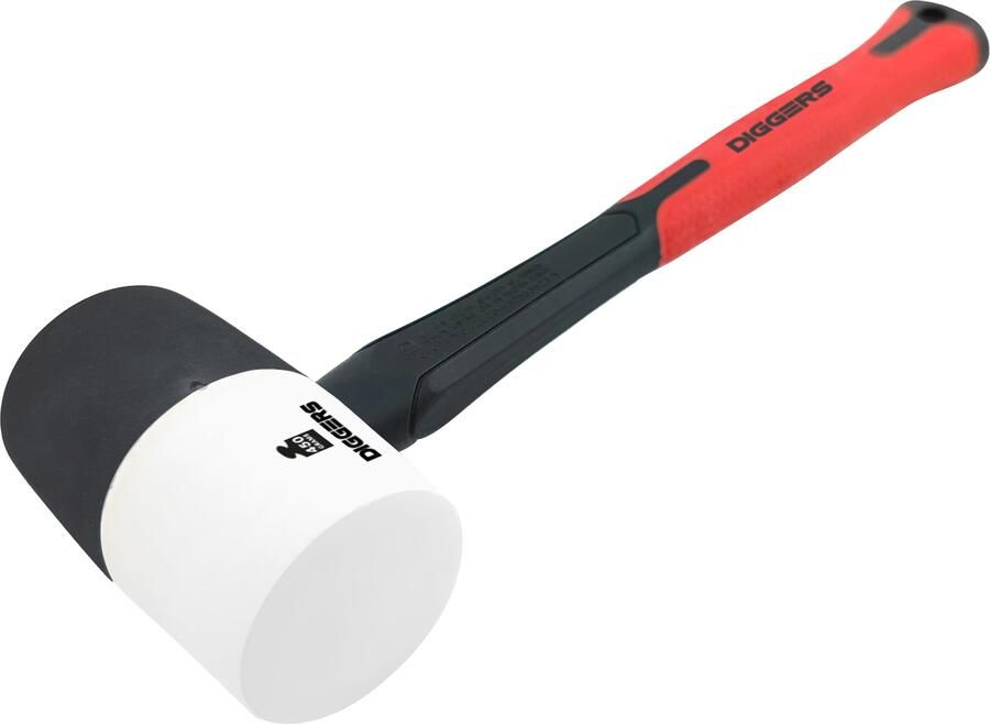 Diggers Rubber Hammer | Rubberen Hamer | Zwart Wit DIG999
