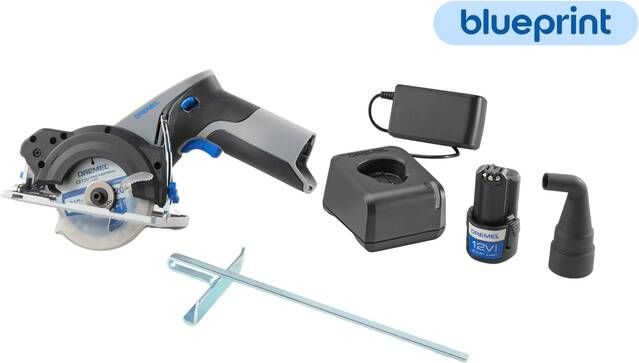 Dremel BluePrint 12V Compactzaag met Geïntegreerde Lasergeleider CS12JA | 12V 2 0Ah Accu + Snellader F013CS12JA
