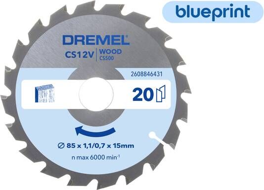 Dremel BluePrint Wood 6431 Zaagblad voor Hout | 85 mm 2608846431