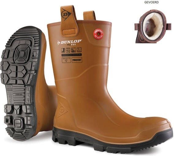 Dunlop LJ2HR48FL Rigpro Gevoerd S5 | Bruin | 8713197053439