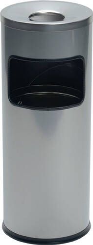 Durable Combi-asbak | d.250xH630mm zilver | staalplaat | 1 stuk 333223