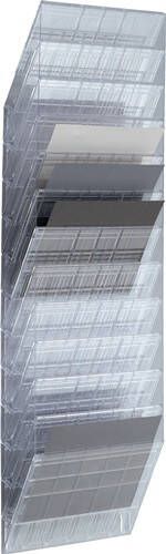 Durable Folderhouder | H1.040xB348xD95mm | aantal vakken 12 A4 dwars | polystyreen transparant | 1 stuk 1709781400