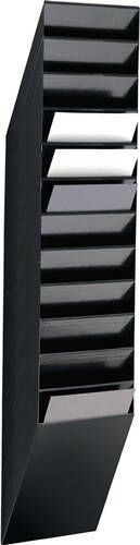 Durable Folderhouder | H1115xB240xD135mm | aantal vakken 12 A4 hoog | polystyreen zwart | 1 stuk 1709763060