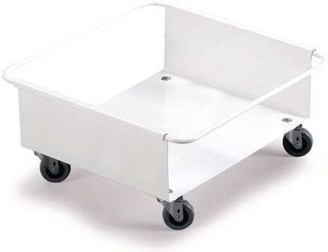 Durable Vuilnisemmertrolley | met 4 zwenkwielen | recyclingcontainer | 90 l wit | 1 stuk 1801668010