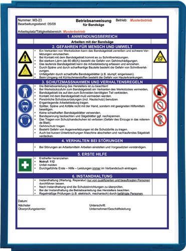 Durable Zichtpaneel | polypropyleen met profielframe | donkerblauw DIN A4 | reflexie-arm | 5 stuks in zak 560607