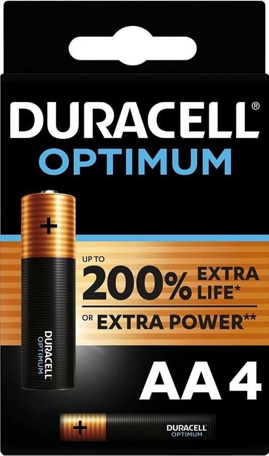 Duracell Optimum 200% batterij AA blister(4) 3014000