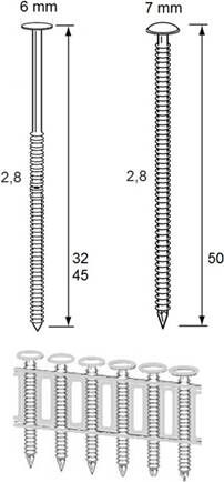 Dutack CoilnagelsRNCS28 Rvs 32mm Ring vlak ds 8400 st. 5243006