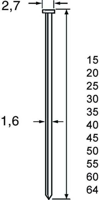 Dutack 1.6mm brads | 35mm | 2000 stuks 5138033