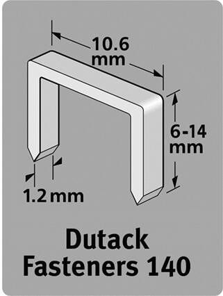 Dutack Niet serie 140 Cnk 10mm blister 1000 st. 5011019