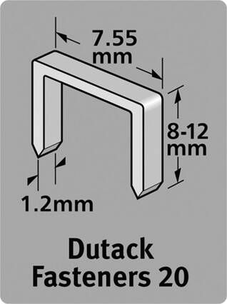 Dutack Niet serie 20 Cnk 10mm blister 1000 st. 5011008