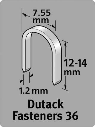 Dutack Niet serie 36 Cnk 14mm blister 1000 st.