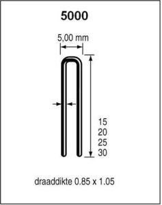 Dutack Niet serie 5000 CSt hars 15 mm ds 5 duizend