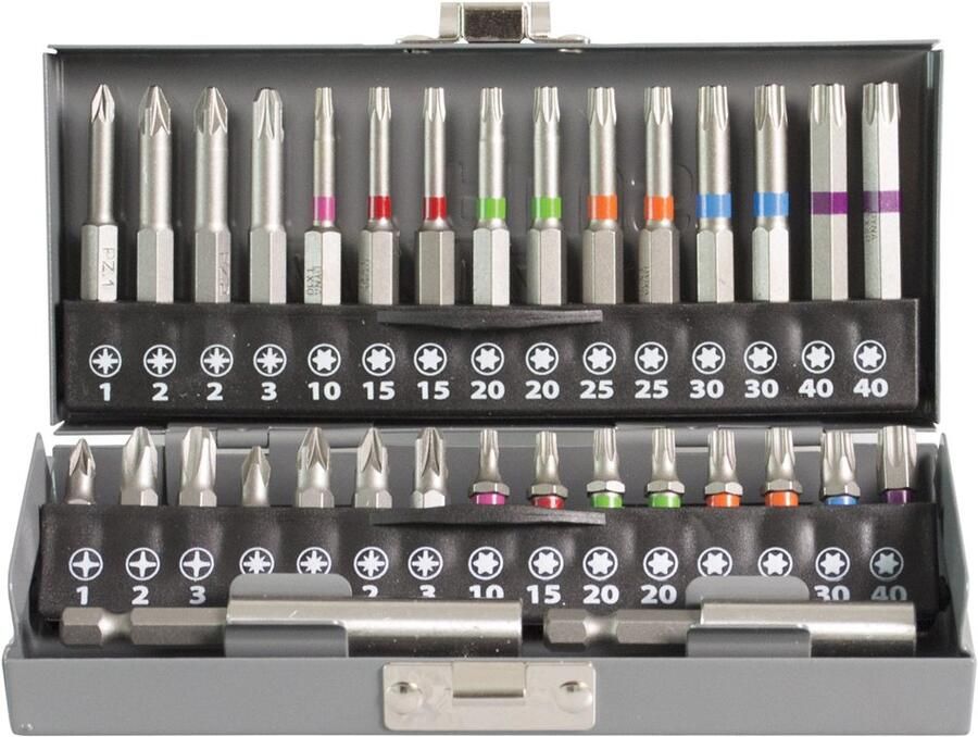 Dynaplus Bitset Prof 32-Delig Dyna Kleurbandjes Metalen Verpakking 8938.00.00700