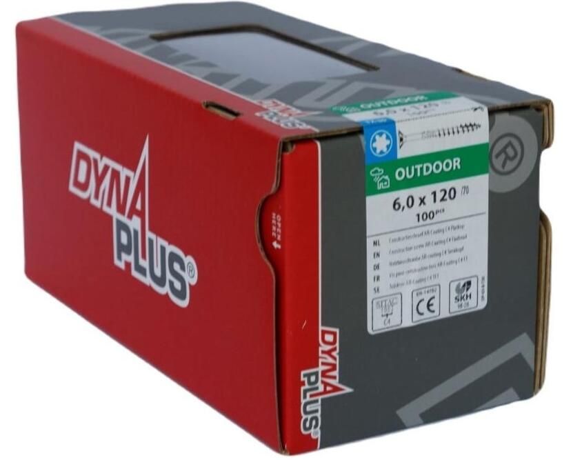Dynaplus Constructieschroef Ar-Coating Platkop Deeldraad +Snijpunt Torx TX30 6.0X130 70 | 100 stuks 0281.08.50901 - Foto 3
