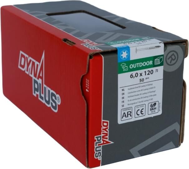 Dynaplus Houtbouwschroef Ar-Bronze Tellerkop deeldraad +Snijpunt Torx TX40 8.0X350 100 | 50 stuks 0286.08.64151 - Foto 8