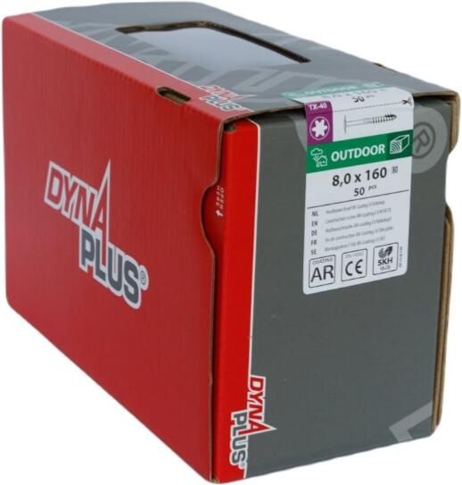 Dynaplus Houtbouwschroef Ar-Bronze Tellerkop deeldraad +Snijpunt Torx TX40 8.0X350 100 | 50 stuks 0286.08.64151 - Foto 9
