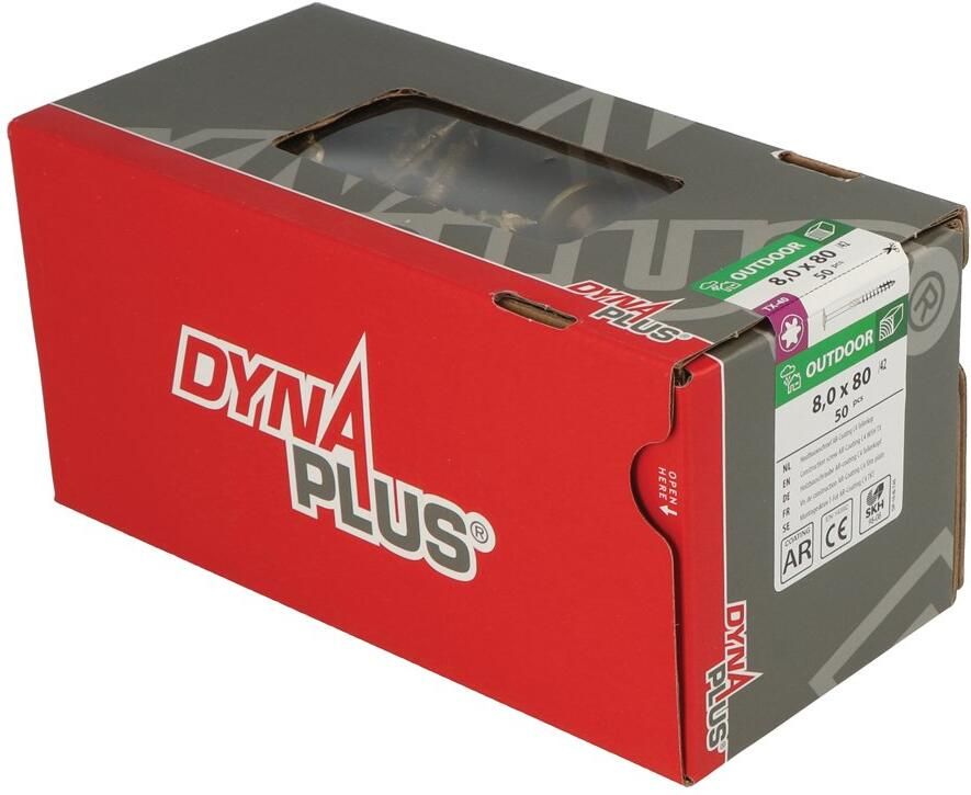 Dynaplus Houtbouwschroef Ar-Bronze Tk +Snijpunt Torx TX40 8.0X350 100 | 50 stuks 0286.08.64151 - Foto 2