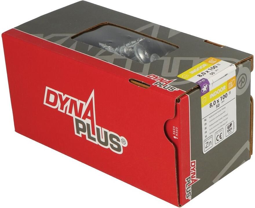 Dynaplus Houtbouwschroef Vz Tk +Snijpunt Zwart Torx TX40 8.0X220 100 | 25 stuks 0286.01.63505