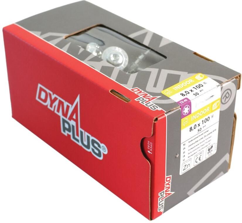 Dynaplus Houtbouwschroef Vz Tk +Snijpunt Zwart Torx TX40 8.0X220 100 | 25 stuks 0286.01.63505 - Foto 10