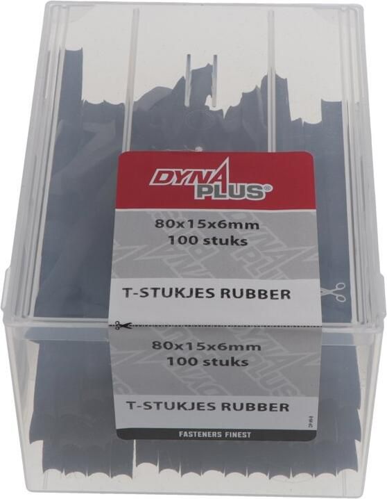 Dynaplus Rubberen T-Stukjes | 100 stuks 0283.08.90201