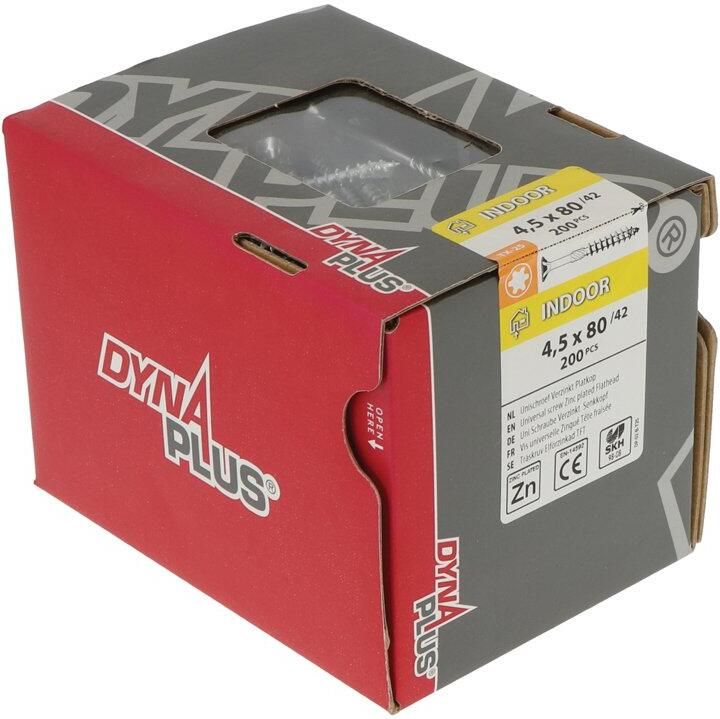 Dynaplus Unischroef Spaanplaatschroef Verzinkt Platkop Deeldraad Torx TX25 5.0X120 70 | 200 stuks 0281.01.42801 - Foto 5
