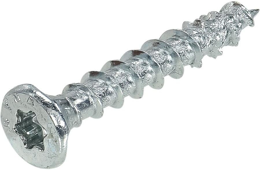 Dynaplus Constructieschroef Verzinkt Platkop Deeldraad +Snijpunt Torx TX30 6.0X200 80 | 100 stuks 0281.01.51401 - Foto 5