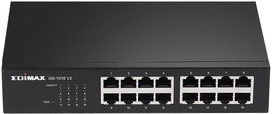 Edimax 16-poorts gigabit-switch zwart | 1 stuks GS-1016V2