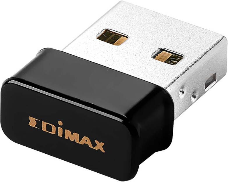 Edimax 2-in-1 N150 Wi-Fi & Bluetooth 4.0 Nano USB Adapter 2.4 GHz Zwart | 1 stuks EW-7611ULB