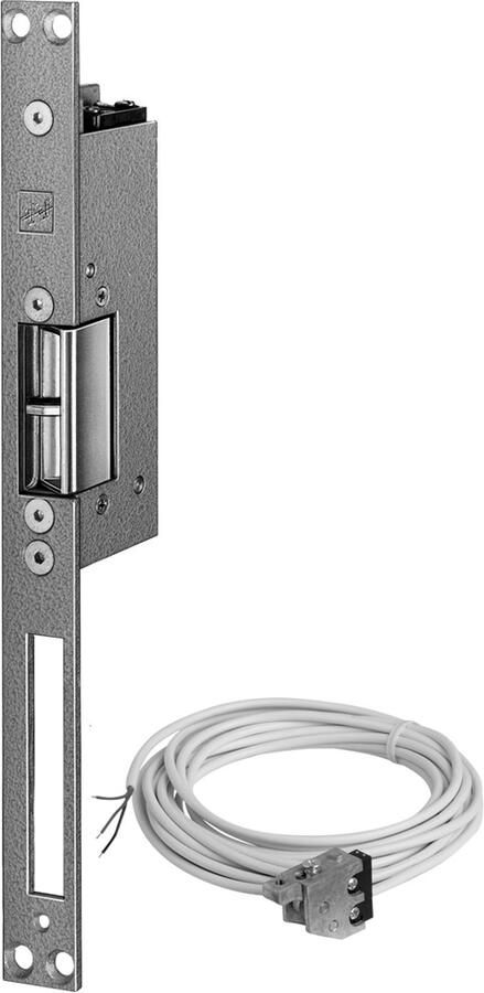 Effeff 331UF Elektrische inbouw deuropener beveiligingsuitvoeringF | spanningsloos ontgrendeld | met diode | fafix | sluitplaat 028 HZ grijs | 12V= |