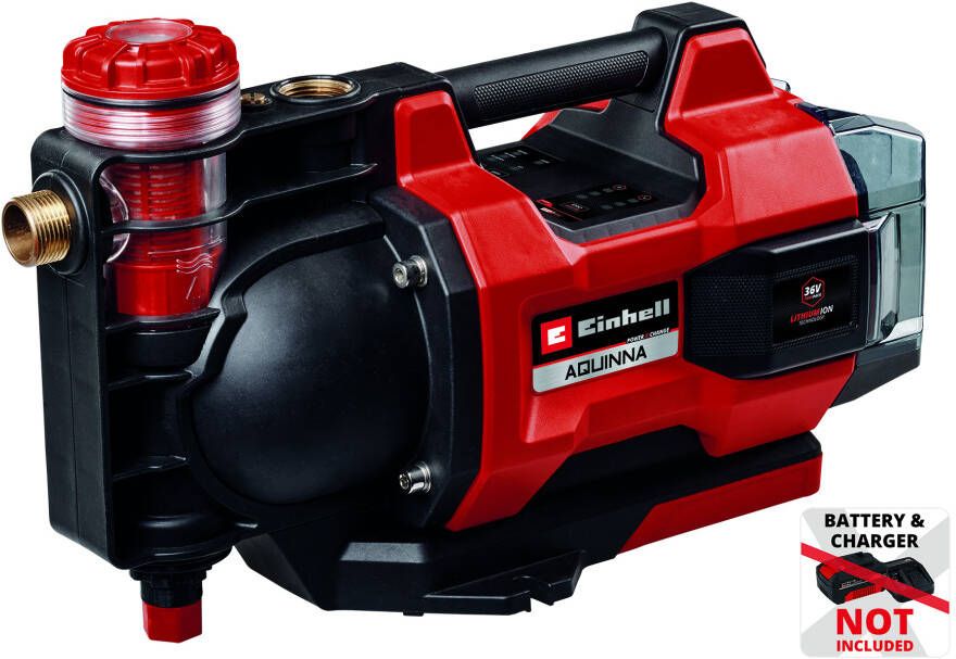 Einhell AQUINNA 36 38 F LED Automatic Solo Accu Tuinpomp | 36V | 3800 L h | Zonder accu en lader 4180420