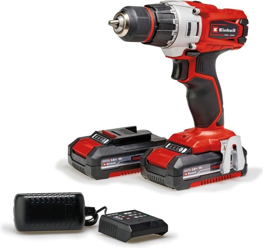 Einhell TE-CD 18 2 Li Accu Boormachine | 18 V | 44 Nm | 2 x 2.0 Ah accu + lader | In koffer 4514231