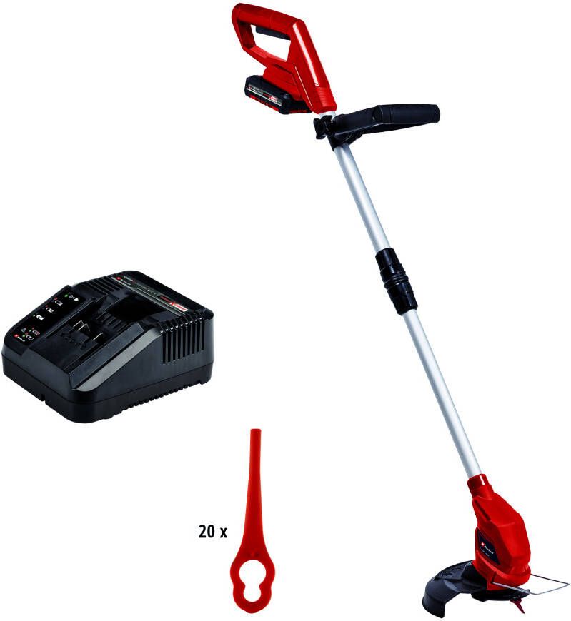 Einhell GC-CT 18 24 Li Kit 2.0 Ah Accu Grastrimmer | 18V | Incl. 1 x 2.0 Ah accu + lader + 20 messen 3411125