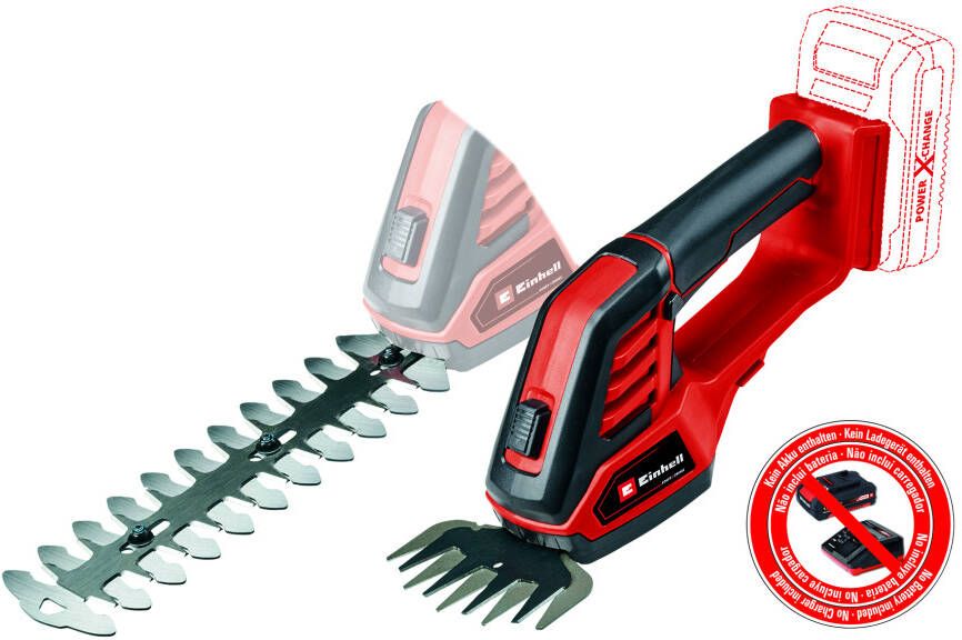 Einhell GE-CG 18 100 Li Solo Accu Gras- Heggenschaar | 18V | Zonder accu en lader 3410313