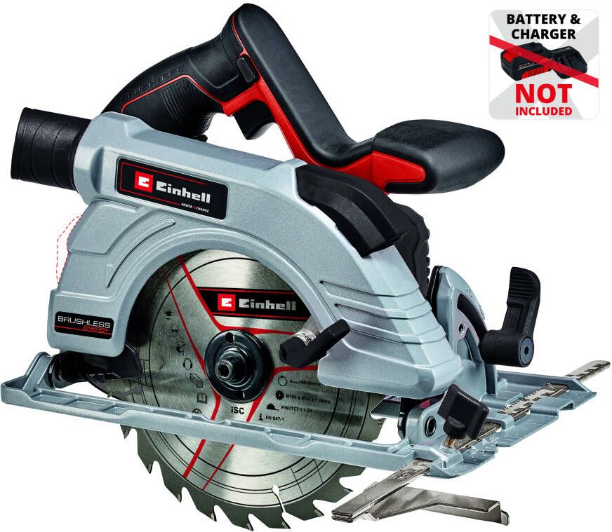 Einhell TP-CS 18 190 Li BL Solo Accu Handcirkelzaag | 18V | 190 mm | Zonder accu en lader 4331210