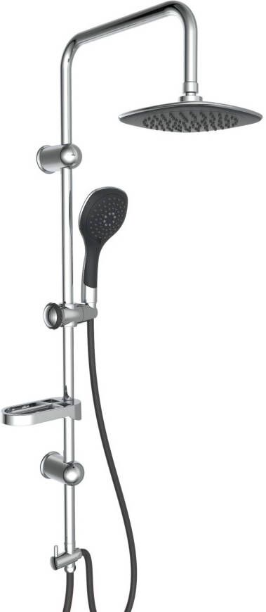 EISL DUSCHTRAUM hoofddouche set | chroom-zwart DXLD60088CS